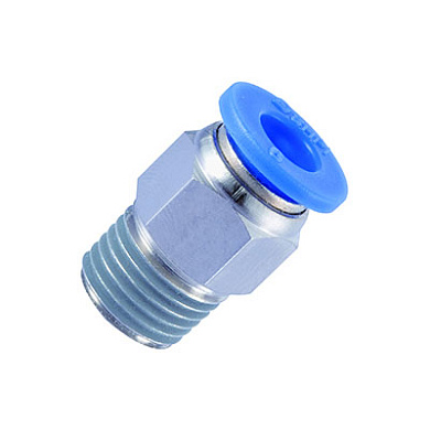 Фитинг цанговый прямой с наружной резьбой M1/2" для трубки с наружным диаметром 14 мм PC 14-R04