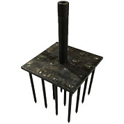 Насадка для вибротрамбовки квадратная 220x220 мм, 16 пик 10х210 мм PT-MVT-SNP01