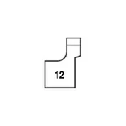 Сменный резец №12 (сплав Р6М5) к машинам Мангуст (подрезка торца для труб с наружным диаметром 16-2)