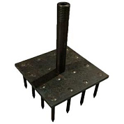 Насадка для вибротрамбовки квадратная 220x220 мм, 16 пик 10х100 мм PT-MVT-SNP02