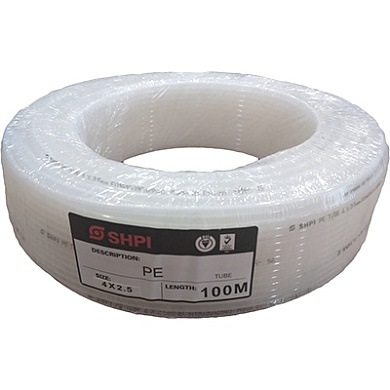 Трубка пневматическая PE (полиэтилен) 4x2,5 мм, бесцветная LDPE4025NA